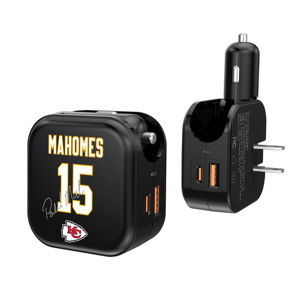 Patrick Mahomes Kansas City Chiefs 15 Ready 2 in 1 USB A/C Charger