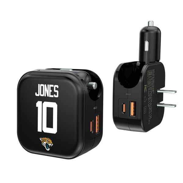 Mac Jones Jacksonville Jaguars 10 Ready 2 in 1 USB A/C Charger