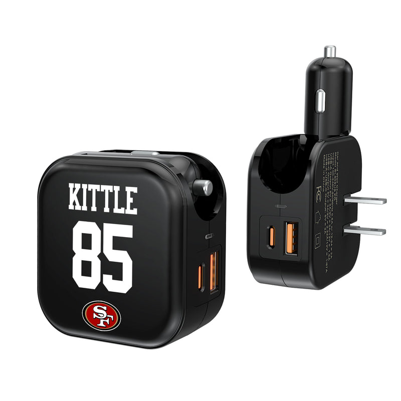 George Kittle San Francisco 49ers 85 Ready 2 in 1 USB A/C Charger