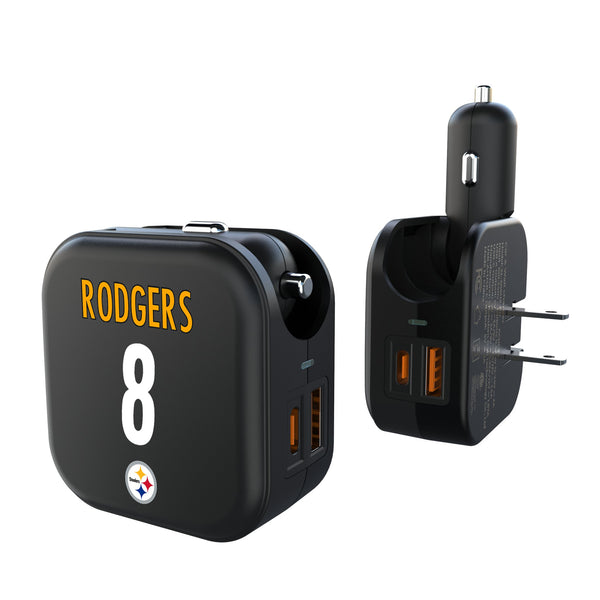 Aaron Rodgers Pittsburgh Steelers 8 Game Tactic 2 in 1 USB A/C Charger