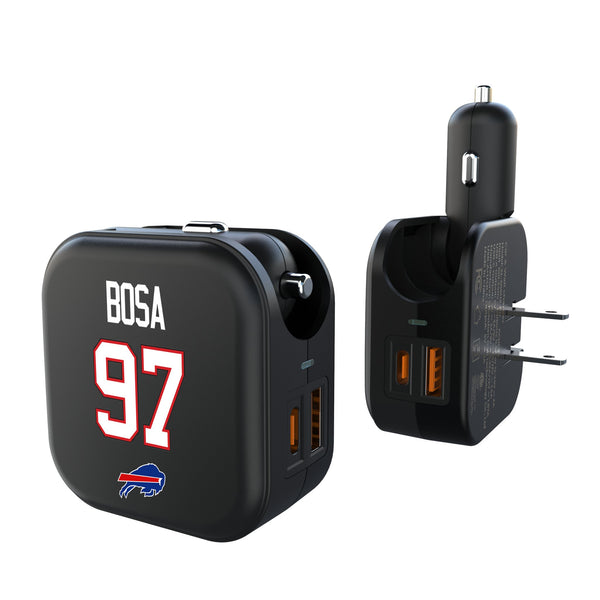 Joey Bosa Buffalo Bills 97 Game Tactic 2 in 1 USB A/C Charger