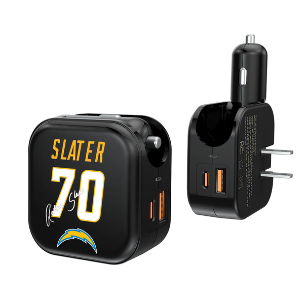 RaShawn Slater Los Angeles Chargers 70 Ready 2 in 1 USB A/C Charger