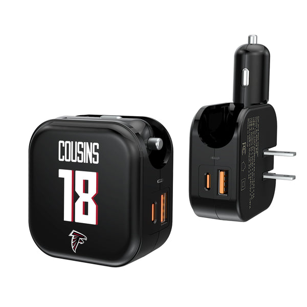 Kirk Cousins Atlanta Falcons 18 Ready 2 in 1 USB A/C Charger
