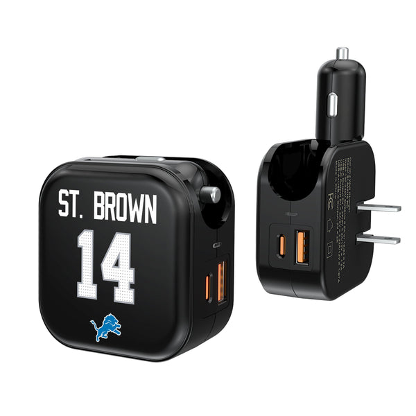 Amon-Ra St. Brown Detroit Lions 14 Ready 2 in 1 USB A/C Charger