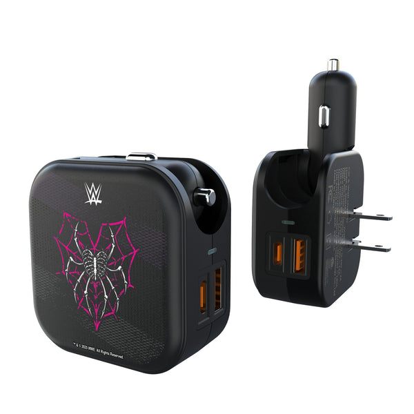 AJ Lee Steel 2 in 1 USB A/C Charger