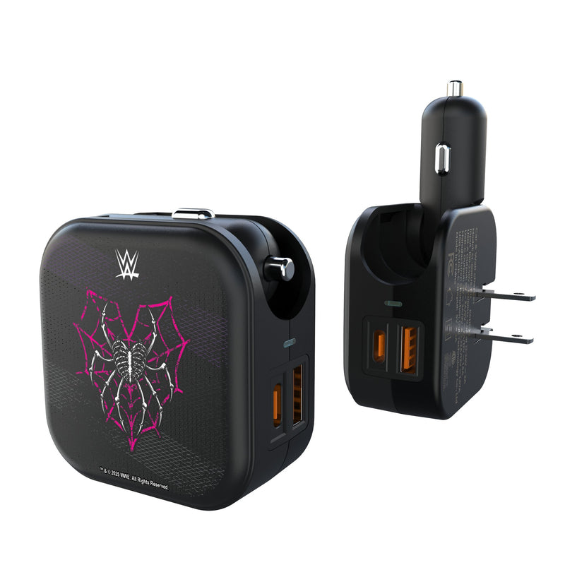 AJ Lee Steel 2 in 1 USB A/C Charger