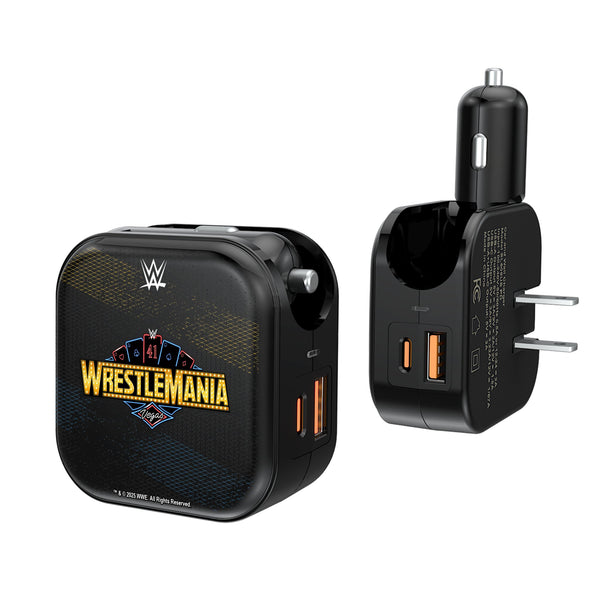 WrestleMania 41 Steel 2 in 1 USB A/C Charger