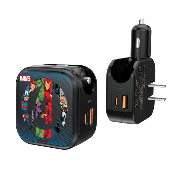 Marvel Avengers Avengers Grid 2 in 1 USB A/C Charger