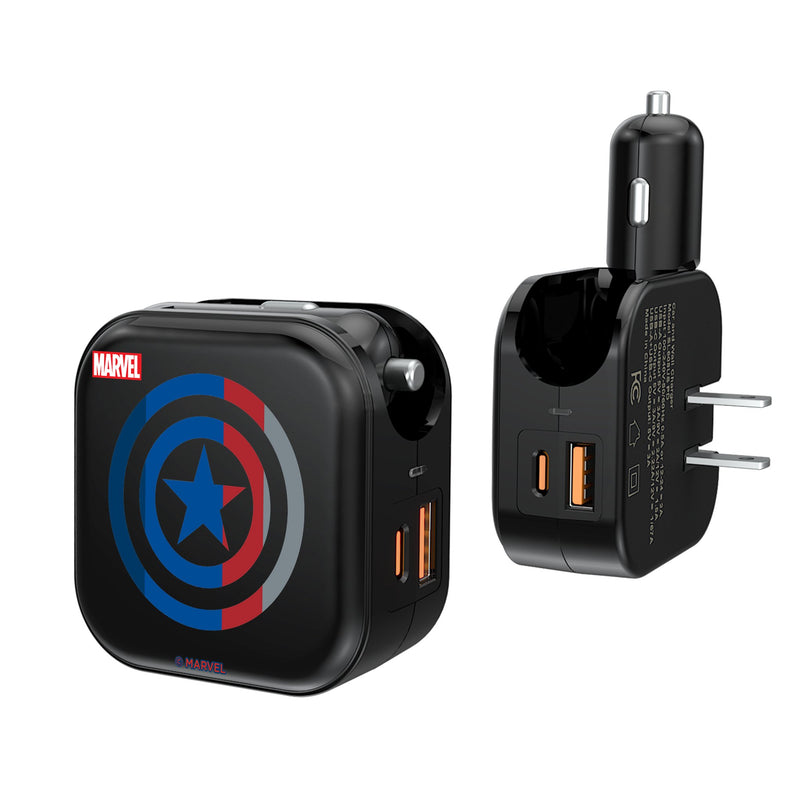 Marvel Avengers Captain America Sigil 2 in 1 USB A/C Charger
