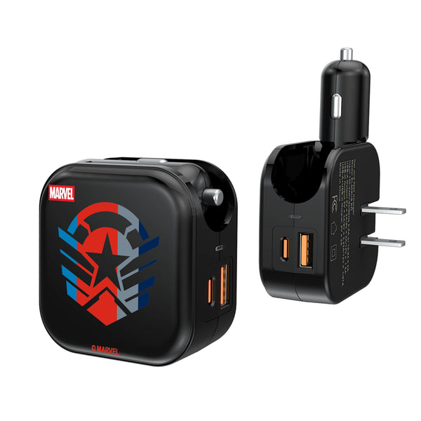 Marvel Avengers Sam Wilson Captain America Sigil 2 in 1 USB A/C Charger