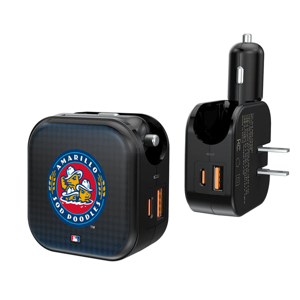 Amarillo Sod Poodles Linen 2 in 1 USB A/C Charger