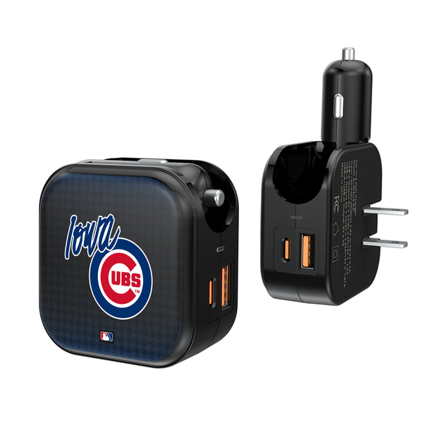 Iowa Cubs Linen 2 in 1 USB A/C Charger