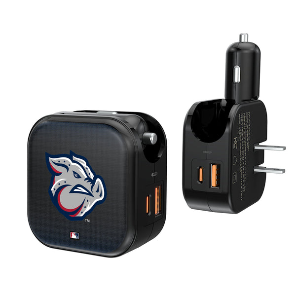 Lehigh Valley IronPigs Linen 2 in 1 USB A/C Charger
