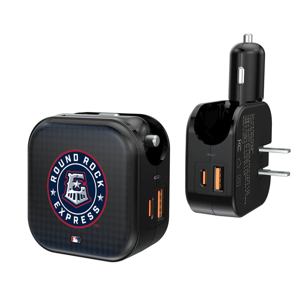 Round Rock Express Linen 2 in 1 USB A/C Charger
