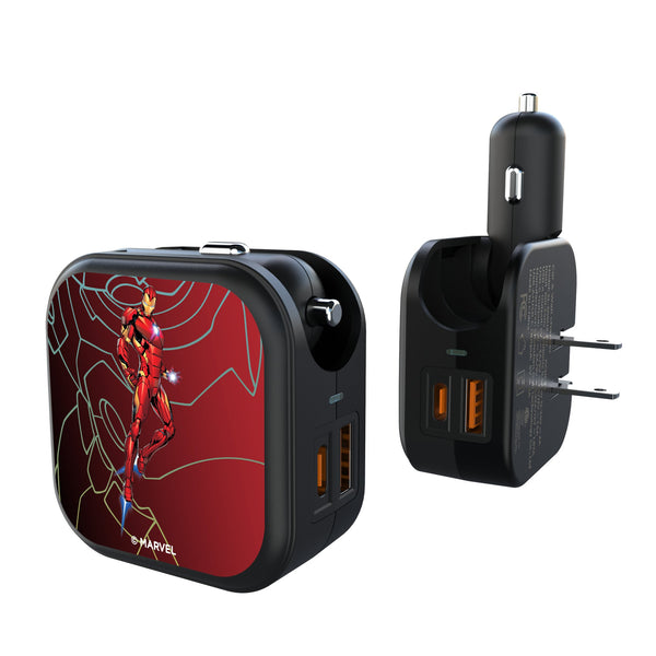 Marvel Avengers Iron Man MechLine 2 in 1 USB A/C Charger