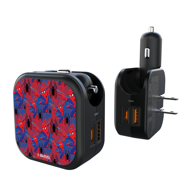 Marvel Spider-Man Pattern 2 in 1 USB A/C Charger