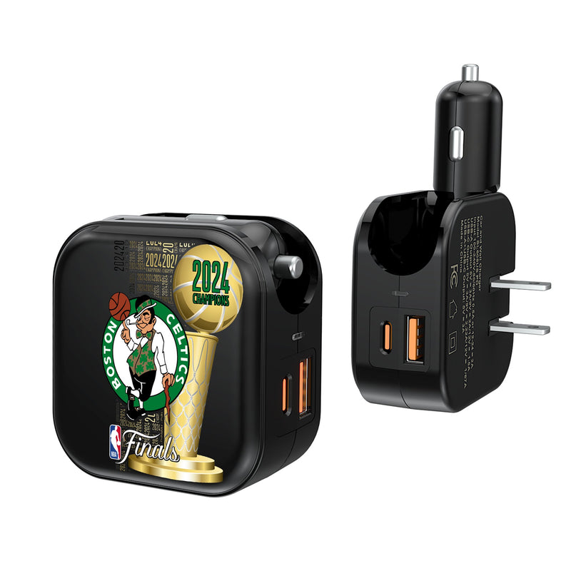 Boston Celtics 2024 NBA Champions 2 in 1 USB A/C Charger