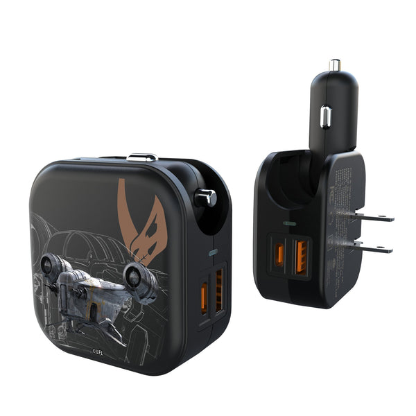Star Wars Razor Crest FactionTech 2 in 1 USB A/C Charger