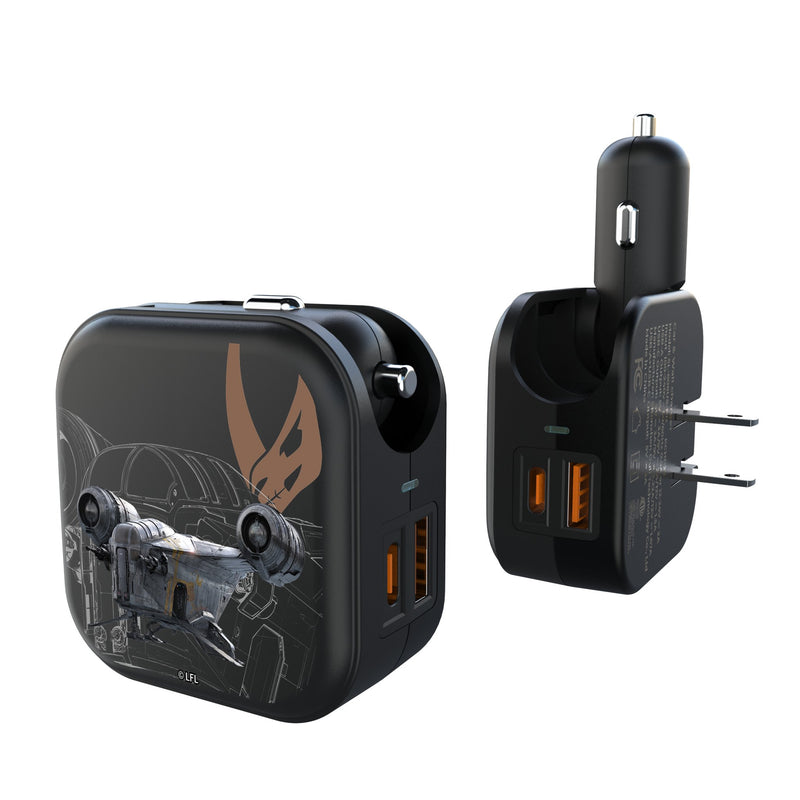 Star Wars Razor Crest FactionTech 2 in 1 USB A/C Charger