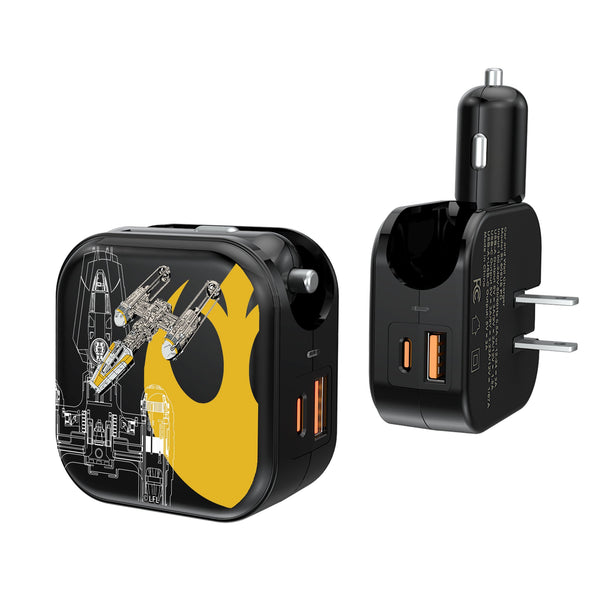 Star Wars Y-Wing FactionTech 2 in 1 USB A/C Charger
