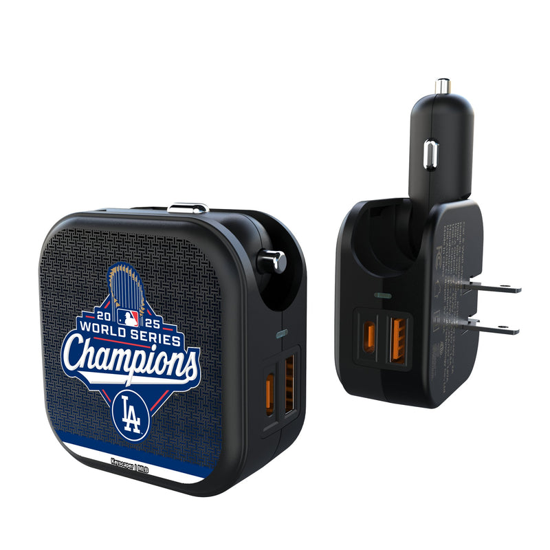 LA Dodgers 2025 MLB World Series 2 in 1 USB A/C Charger