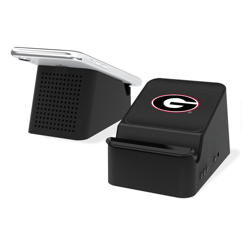 University of Georgia Bulldogs Linen Wireless Charging Station and Bluetooth Speaker