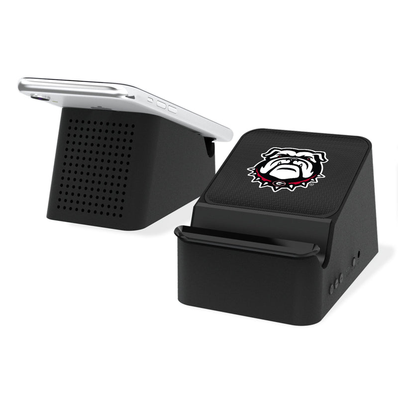 University of Georgia Bulldogs Uga Linen Wireless Charging Station and Bluetooth Speaker