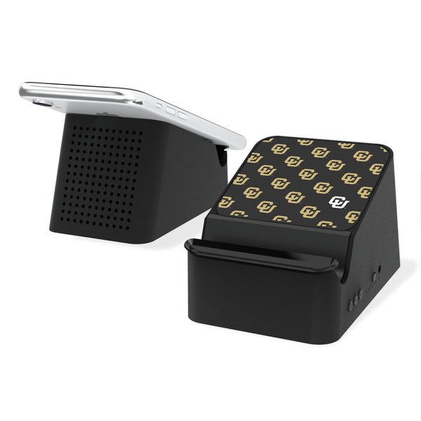 University of Colorado Buffaloes Fashion Pattern Wireless Charging Station and Bluetooth Speaker