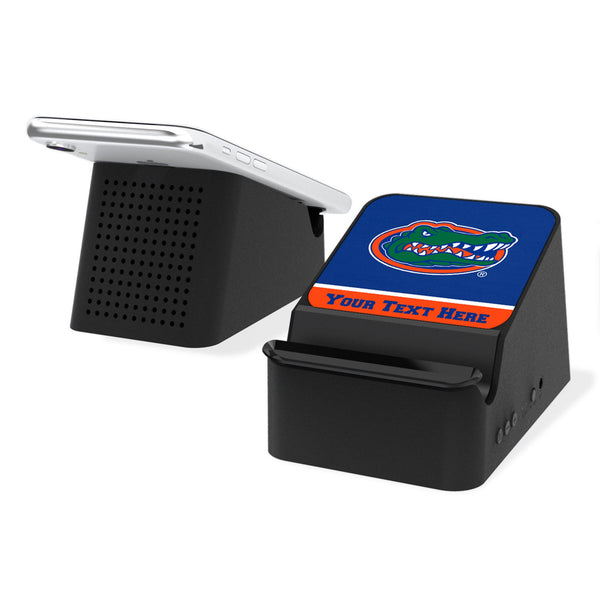 University of Florida Gators Personalized Endzone Solid Wireless Charging Station and Bluetooth Speaker