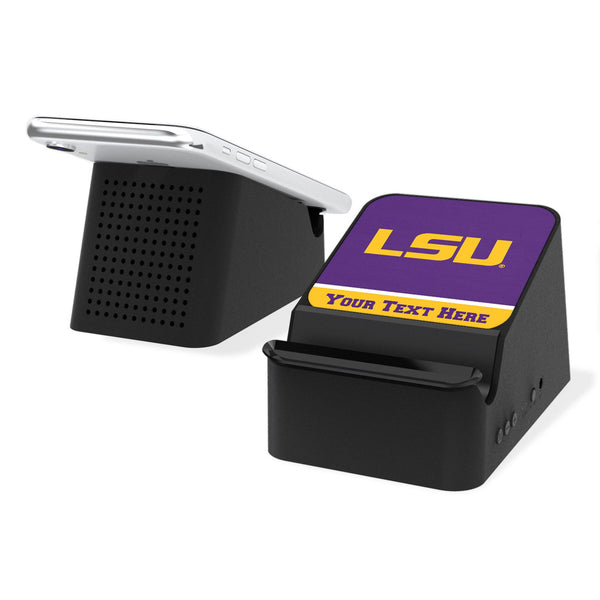 Louisiana State University Tigers Personalized Endzone Solid Wireless Charging Station and Bluetooth Speaker