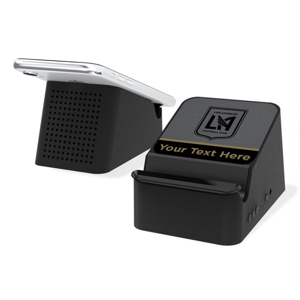 Los Angeles Football Club Personalized Endzone Solid Wireless Charging Station and Bluetooth Speaker