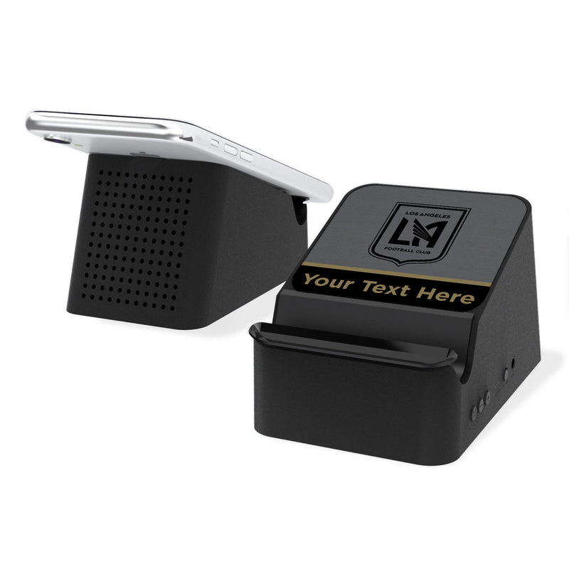 Los Angeles Football Club Personalized Endzone Solid Wireless Charging Station and Bluetooth Speaker