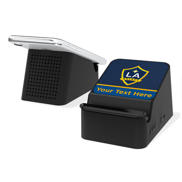 LA Galaxy Personalized Endzone Solid Wireless Charging Station and Bluetooth Speaker