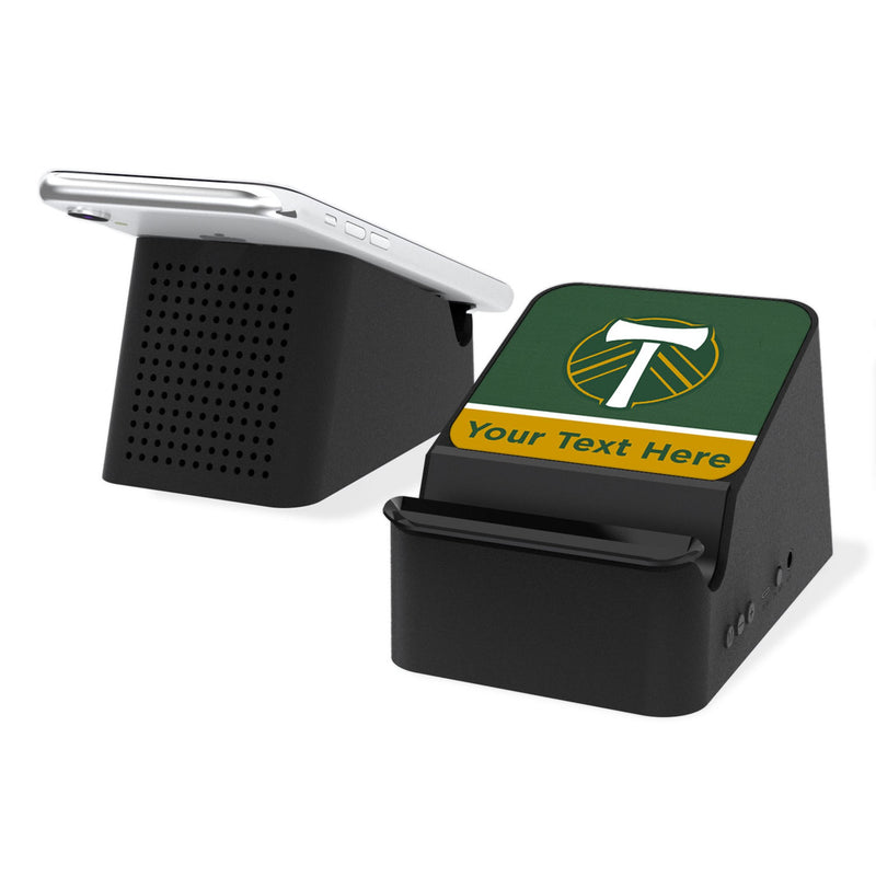 Portland Timbers Personalized Endzone Solid Wireless Charging Station and Bluetooth Speaker