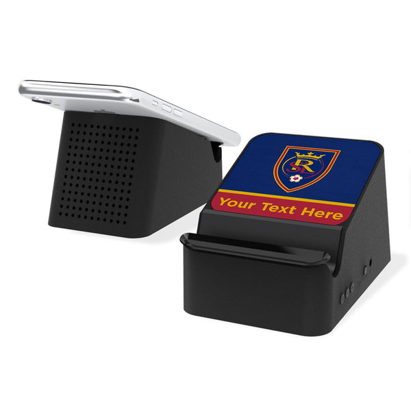 Real Salt Lake Personalized Endzone Solid Wireless Charging Station and Bluetooth Speaker