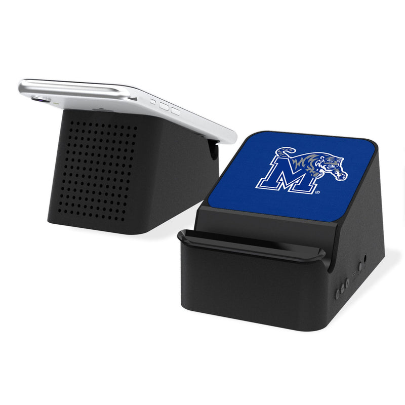 University of Memphis Tigers Solid Wireless Charging Station and Bluetooth Speaker