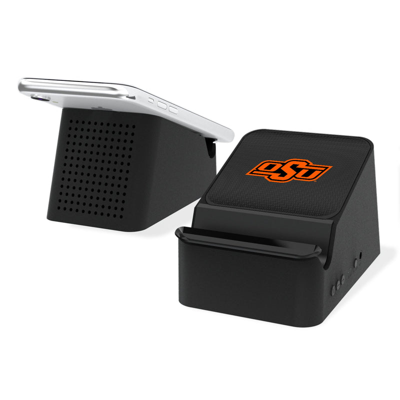 Oklahoma State Cowboys Linen Wireless Charging Station and Bluetooth Speaker