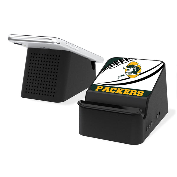 Green Bay Packers Historic Collection Passtime Wireless Charging Station and Bluetooth Speaker