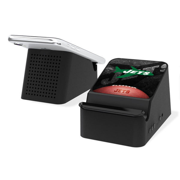 New York Jets 1963 Historic Collection Legendary Wireless Charging Station and Bluetooth Speaker