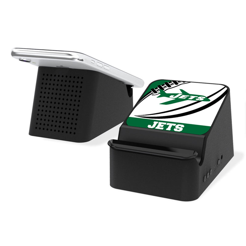 New York Jets 1963 Historic Collection Passtime Wireless Charging Station and Bluetooth Speaker