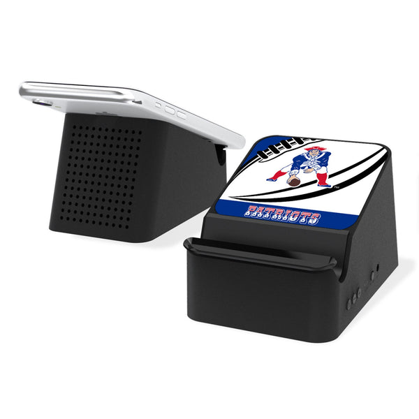 New England Patriots Historic Collection Passtime Wireless Charging Station and Bluetooth Speaker