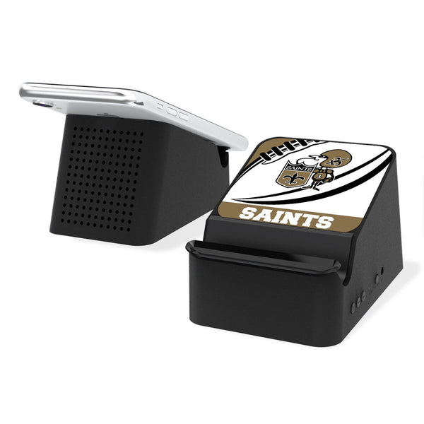 New Orleans Saints Historic Collection Passtime Wireless Charging Station and Bluetooth Speaker