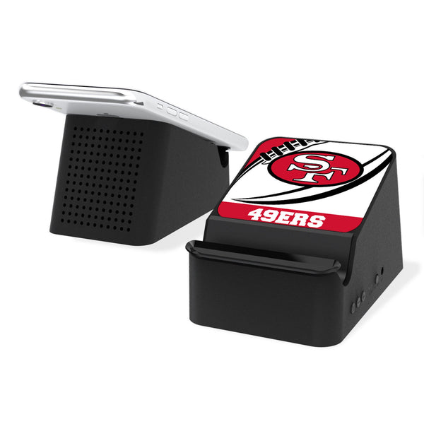 San Francisco 49ers Historic Collection Passtime Wireless Charging Station and Bluetooth Speaker