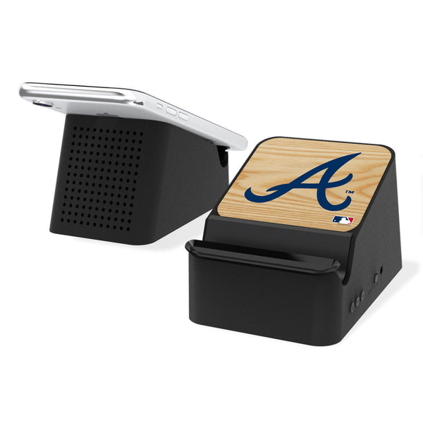 Atlanta Braves Baseball Bat Wireless Charging Station and Bluetooth Speaker