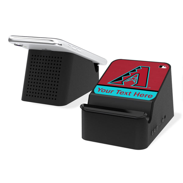 Arizona Diamondbacks Personalized Endzone Solid Wireless Charging Station and Bluetooth Speaker