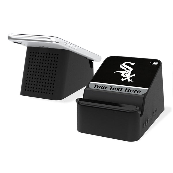 Chicago White Sox Personalized Endzone Solid Wireless Charging Station and Bluetooth Speaker