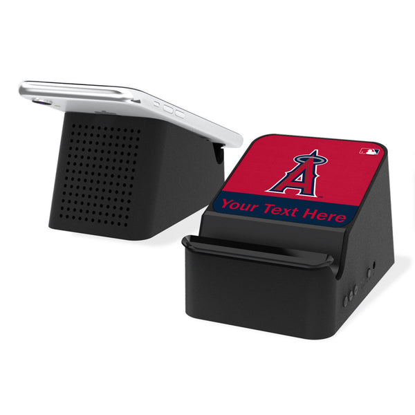 Los Angeles Angels Personalized Endzone Solid Wireless Charging Station and Bluetooth Speaker