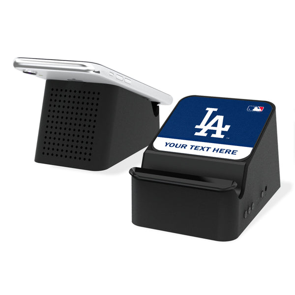 LA Dodgers Personalized Endzone Solid Wireless Charging Station and Bluetooth Speaker