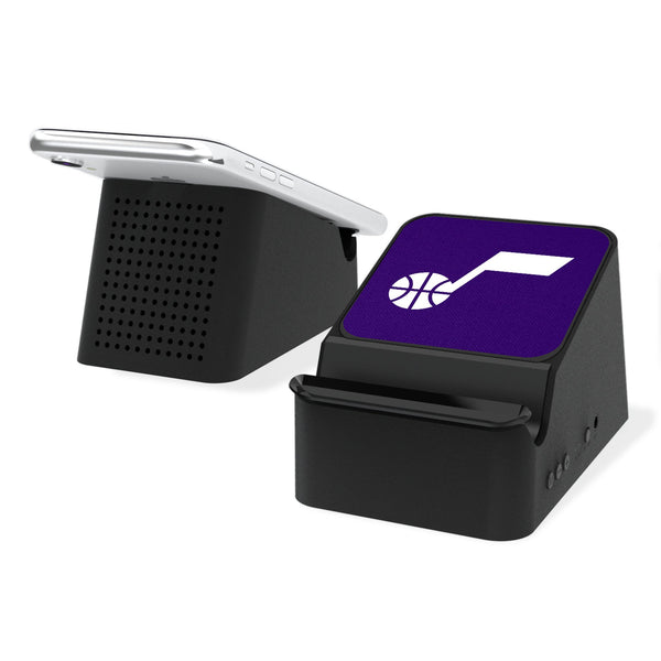 Utah Jazz Solid Wireless Charging Station and Bluetooth Speaker