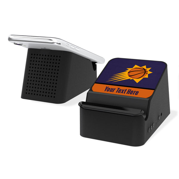 Phoenix Suns Personalized Endzone Solid Wireless Charging Station and Bluetooth Speaker